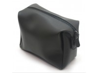 Косметичка Zoo-hunt з екошкіри Шанель 20х15х10 см сірий гладкий 1250 