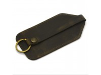 Ключниця шкіряна Крейзі Zoo-hunt олива 1056 