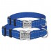 Нашийник для Собак BronzeDog Active Нейлоновий зі Світловідбиттям та Металевою Пряжкою Синій  XL(38/1302/Т) 