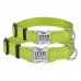 Нашийник для Собак BronzeDog Active Нейлоновий зі Світловідбиттям та Металевою Пряжкою Салатовий  XL(38/1305/Т) 