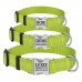 Нашийник для Собак BronzeDog Active Нейлоновий зі Світловідбиттям та Металевою Пряжкою Салатовий  XL(38/1305/Т) 