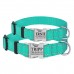 Нашийник для Собак BronzeDog Active Нейлоновий зі Світловідбиттям та Металевою Пряжкою Ментоловий  L(34/1308/Т) 