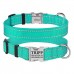 Нашийник для Собак BronzeDog Active Нейлоновий зі Світловідбиттям та Металевою Пряжкою Ментоловий  L(34/1308/Т) 