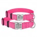 Нашийник для Собак BronzeDog Active Нейлоновий зі Світловідбиттям та Металевою Пряжкою Рожевий  L(34/1306/Т) 