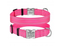 Нашийник для Собак BronzeDog Active Нейлоновий зі Світловідбиттям та Металевою Пряжкою Рожевий XL(38/1306/Т) Нашийник для Собак BronzeDog Active Нейлоновий зі Світловідбиттям та Металевою Пряжкою Рожевий XL(38/1306/Т)
