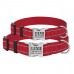Нашийник для Собак BronzeDog Active Нейлоновий зі Світловідбиттям та Металевою Пряжкою Червоний  L(34/1303/Т) 