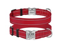 Нашийник для Собак BronzeDog Active Нейлоновий зі Світловідбиттям та Металевою Пряжкою Червоний  L(34/1303/Т) 