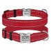 Нашийник для Собак BronzeDog Active Нейлоновий зі Світловідбиттям та Металевою Пряжкою Червоний  L(34/1303/Т) 