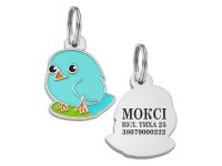 Емальований Адресник BronzeDog Пташка Бірюзовий S(955113) Емальований Адресник BronzeDog Пташка Бірюзовий S(955113)