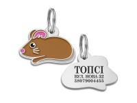 Емальований Адресник BronzeDog Мишка Коричневий  S(95616) 