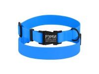 Нашийник для Собак BronzeDog Surf Водовідштовхуючий із Захисним Полімерним Покриттям та Металевою Пряжкою Блакитний  S(46/6132/Т) 