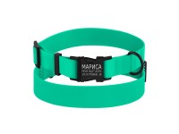 Нашийник для Собак BronzeDog Surf Водовідштовхуючий із Захисним Полімерним Покриттям та Металевою Пряжкою Зелений  M(47/6135/Т) 