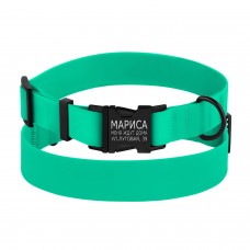 Нашийник для Собак BronzeDog Surf Водовідштовхуючий із Захисним Полімерним Покриттям та Металевою Пряжкою Зелений  XL(66/6135/Т) 