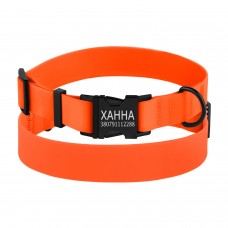 Нашийник для Собак BronzeDog Surf Водовідштовхуючий із Захисним Полімерним Покриттям та Металевою Пряжкою Помаранчевий  XL(66/6134/Т) 
