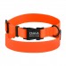 Нашийник для Собак BronzeDog Surf Водовідштовхуючий із Захисним Полімерним Покриттям та Металевою Пряжкою Помаранчевий  M(47/6134/Т) 