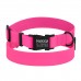 Нашийник для Собак BronzeDog Surf Водовідштовхуючий із Захисним Полімерним Покриттям та Металевою Пряжкою Рожевий  M(47/6137/Т) 
