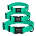 Нашийник для Собак BronzeDog Surf Водовідштовхуючий із Захисним Полімерним Покриттям та Металевою Пряжкою Зелений  L(48/6135/Т) 