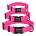 Нашийник для Собак BronzeDog Surf Водовідштовхуючий із Захисним Полімерним Покриттям та Металевою Пряжкою Рожевий  M(47/6137/Т) 