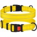 Нашийник для Собак BronzeDog Active Нейлоновий зі Світловідбиттям та Пластиковою Пряжкою Жовтий  L(52/1228/Т) 